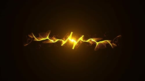 Abstract Wave Energy Background Loop field with particles and turbulence lines