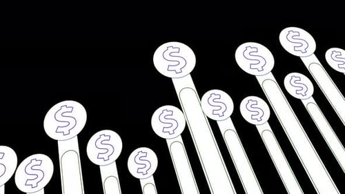 Minimalist Rising Dollar Signs Finance Animation