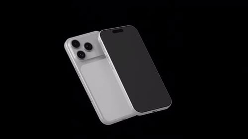 Animated 3D Smartphones Product Reveal on Black Background