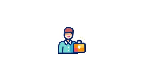 Animated Flat Design Business and Technology Icon Pack
