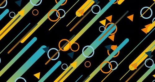 Geometric Shape Abstract Loop Animation Infinity Motion Graphic Shapes Loop Animation on Black