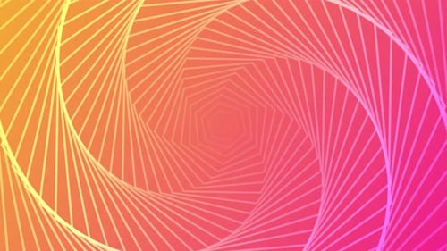 Abstract Geometric Lines Tunnel Loop with Gradient Background