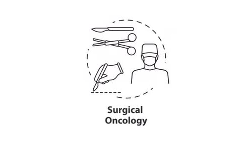 Surgical oncology concept icon line animation