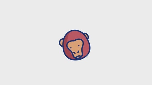 Animiertes Gorilla-Symbol