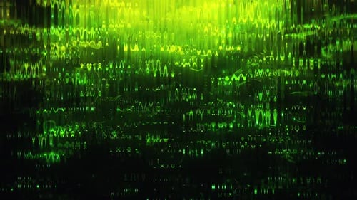 Green Neon Ripple in the Dark