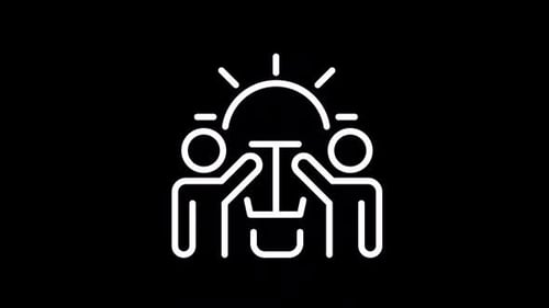 Animated Creating White Linear Icon