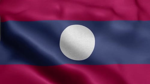 Vorderseite der Flagge von Laos