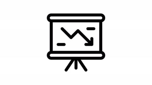 presentation line icon animation