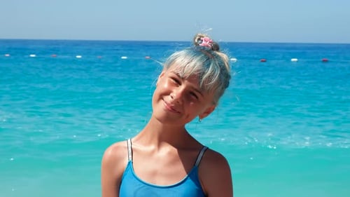 Teen Against Turquoise Sea