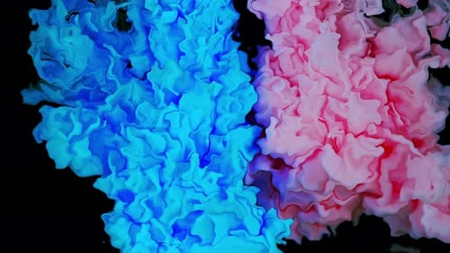 Fluid Ink Smoke Mixing Abstract Motion Background