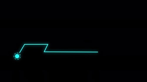 Futuristic Lower Third Line Element Animation