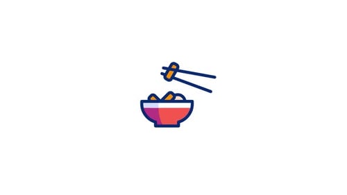 Animiertes Tteokbokki-Symbol