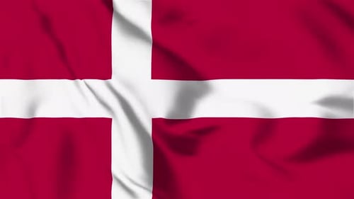 Realistic Waving Denmark Flag for National Projects