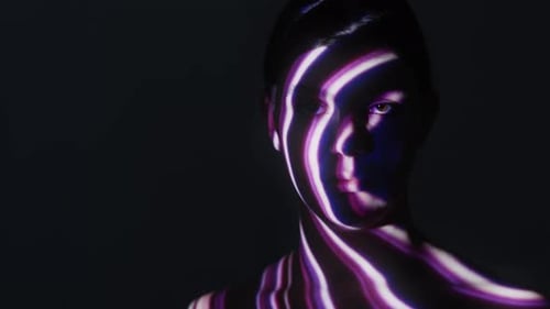 Female Mystery Light Accent Double Exposure