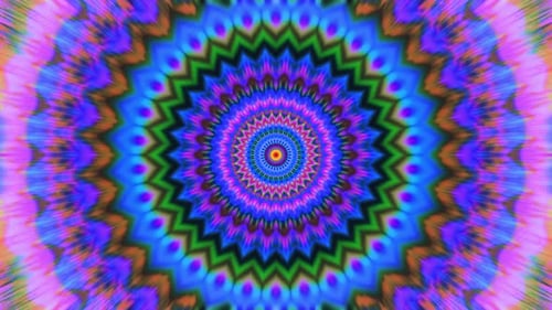 Vibrant Abstract Mandala Pattern Background Loop