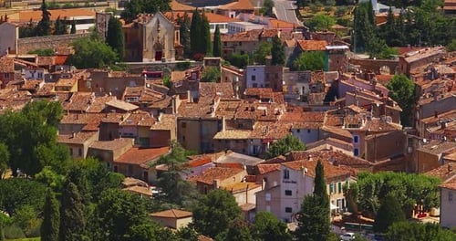 The Ancient Authentic Town of Aups in Provence France with Traditional Architecture