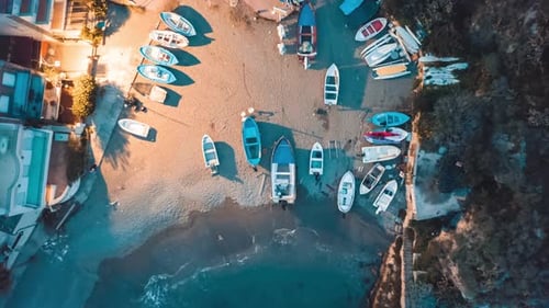 Aerial View of Sicily Sea Beach.