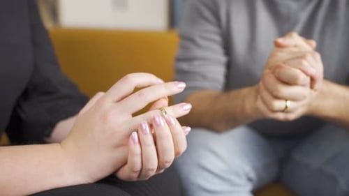Wedding Ring Exchange Between Man and Woman