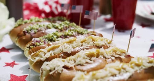 4k video footage of food on a table at a party