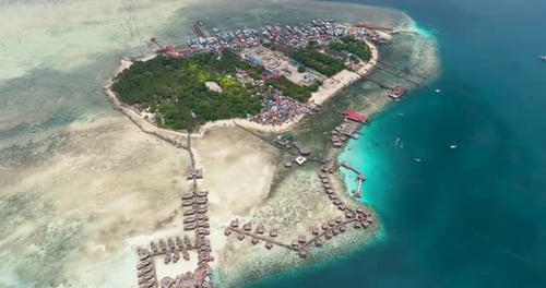Seascape with Tropical Island Semporna Sabah Malaysia