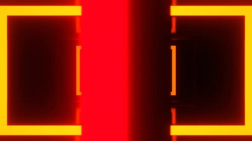 Red And Orange Strobe Neon Square Abstract Background Vj Loop I 4K