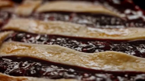 Delicious Berry Pie with Lattice and Star Crust