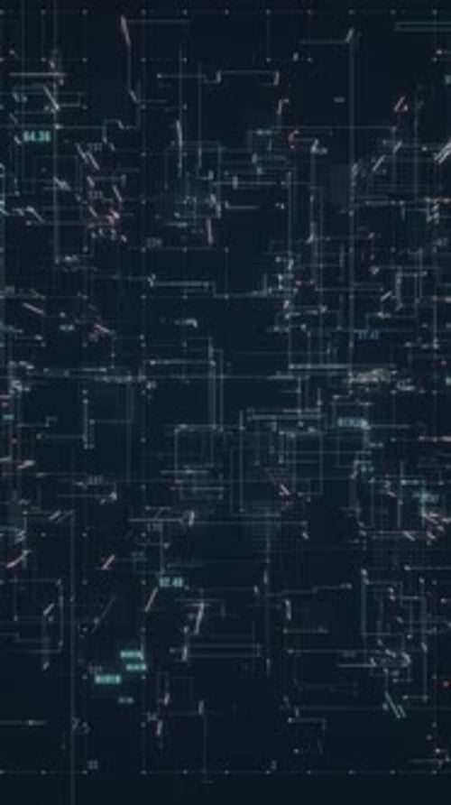 Futuristic Tech Grid Connecting Data Points Background