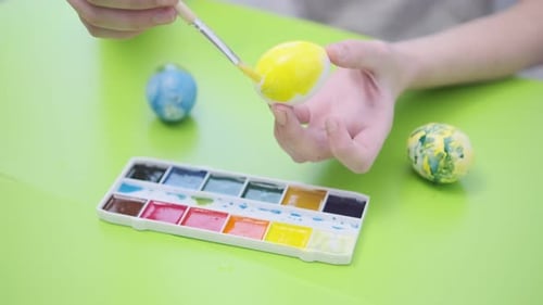 Coloring Easter Eggs at Home