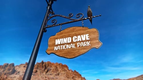 Eingangsschild zum Wind Cave National Park