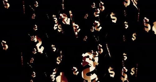 Dollar USD Währungssymbol Regen Schleife