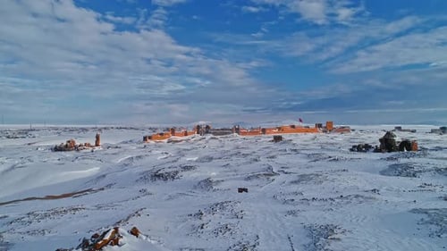 Panoramic Winter View of Ani Fortress and City Walls – Kars Turkey