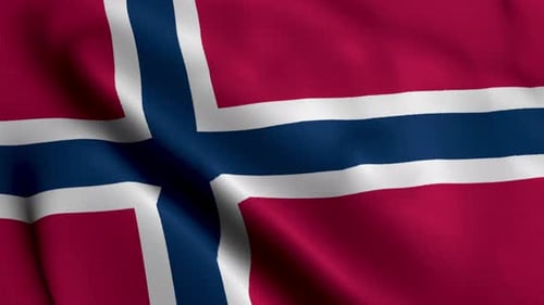 Realistic Waving Norway Flag Loop for National Identity