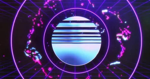 Retro-Neon-Hintergrundschleife