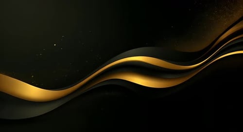Black luxury corporate background with golden lines