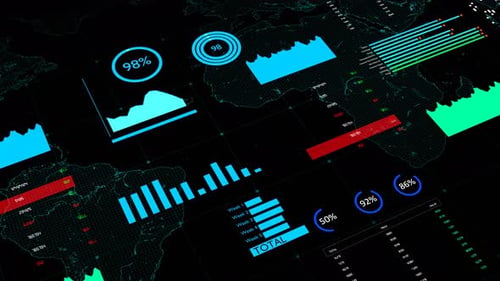 Stock market animated graphic. Stock price chart.