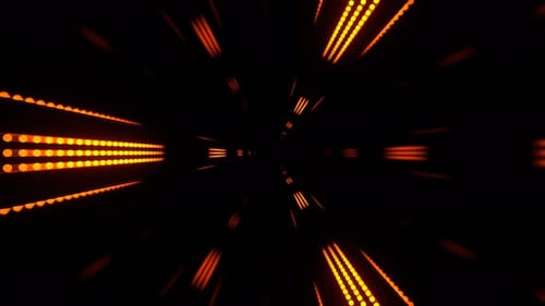 Orange And White Rotating Neon Tunnel With Appearance Effect Background Vj Loop In 4K