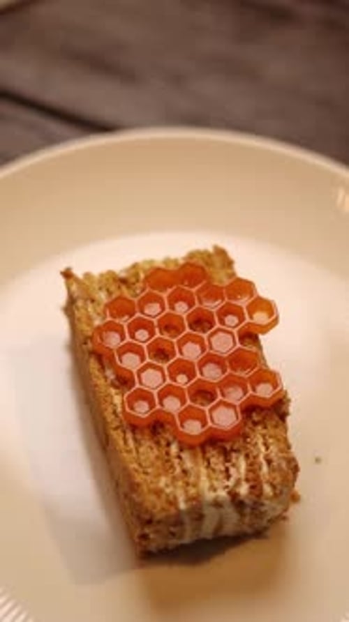 Pastry chef prepares delicious desserts at the restaurant