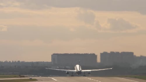 Airplane Takeoff Rear View