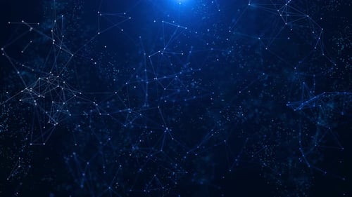 Abstract Digital Network with Interconnected Plexus Points Loop Background