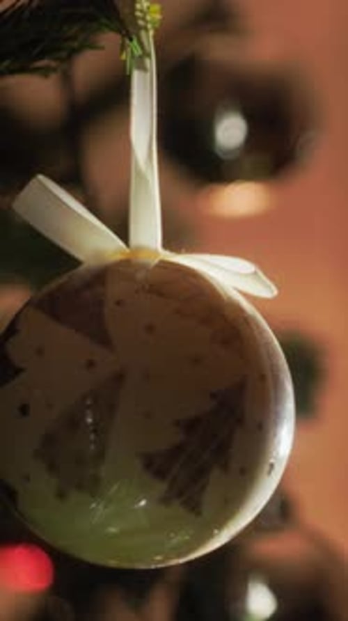 White Christmas Ball With Copy Space Background