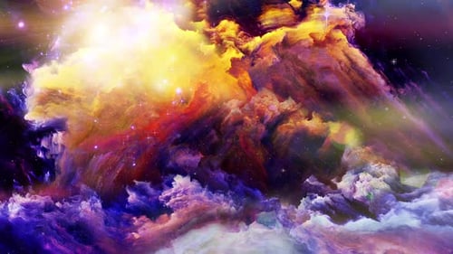 Vibrant Abstract Cosmic Cloud Background Animation
