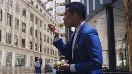 Young cusinessman working in London