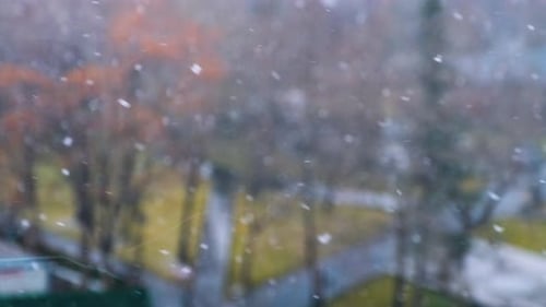 Abstract slow motion snow