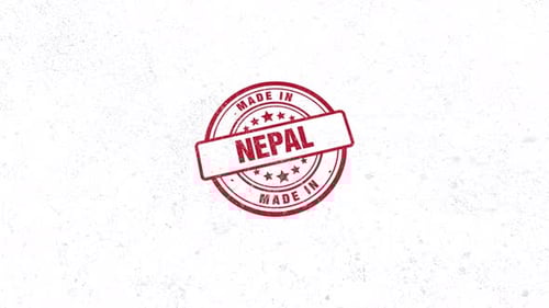 Sello de goma fabricado en Nepal