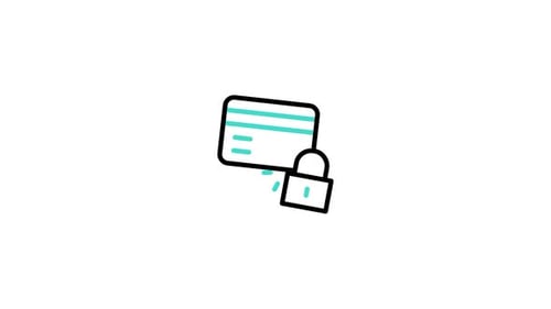 Animated Flat Design Credit Card Security Icon