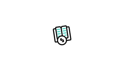 Flat Design Animated Book to Money Icon