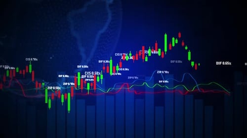 Stock Market Economic Graph with Diagrams Business and Financial