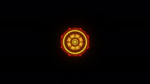 Golden visualization with musical rhythms VJ loop 3D render. Visual images for disco, nightclub