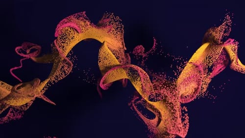 3d Abstract Background Particles Moving