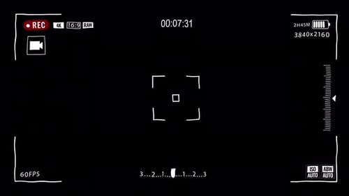 Digital Camera Viewfinder Display Hand Drawn